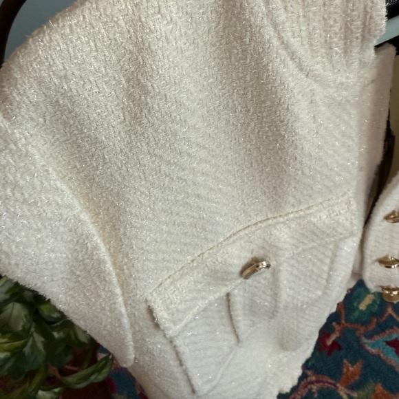 Christian Lacroix Cream Bouclé Tweed Vest | Size Large - Picture 6 of 14